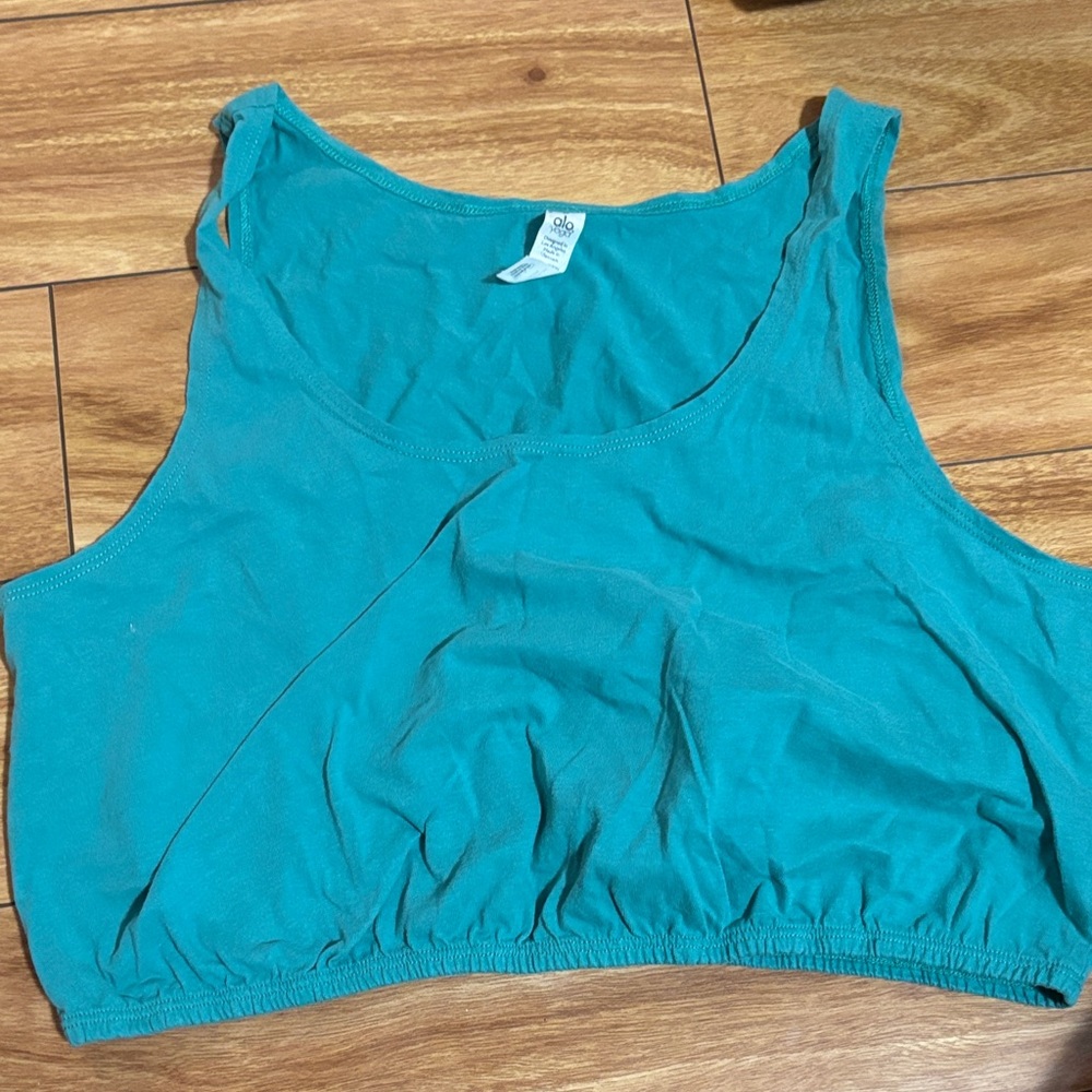 Alo yoga Teal Crop Top
